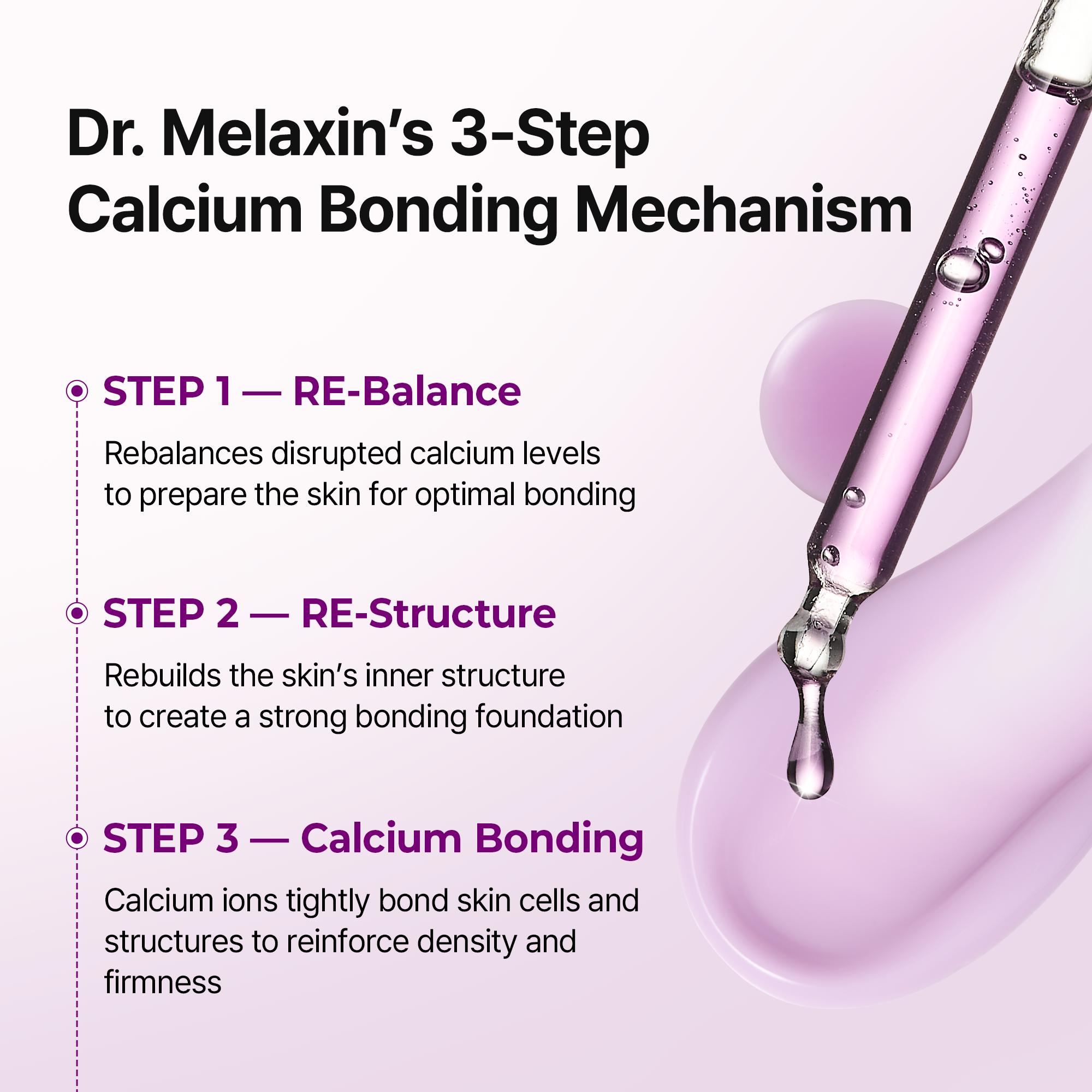 [Dr.Melaxin Official] Calcium Bonding Serum & Cream Density Duo for 3-Step Skin Rebuilding with Calcium, Collagen & REBORNIC, Restores Firmness & Elasticity