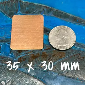 35 x 30 mm Copper Rectangle Blank - 22 ga