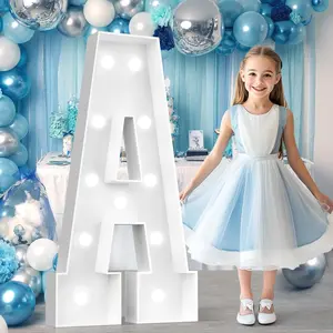 4FT Marquee Light Up Letters A, Easy to Assemble Cool White Marquee Letters 4 Feet Tall for Indoor & Outdoor Events, Large Lighted Letter for Birthday Graduation Baby Shower Party Decorations