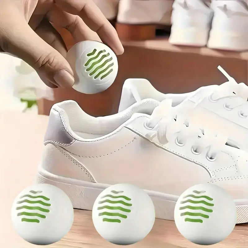 6pcs Shoe Deodorizer Balls, Long-Lasting Freshness for Shoes & Socks, Home Office Car Use, Non-Toxic Odor Eliminator, Fashionable Design, Shoe Deodorant