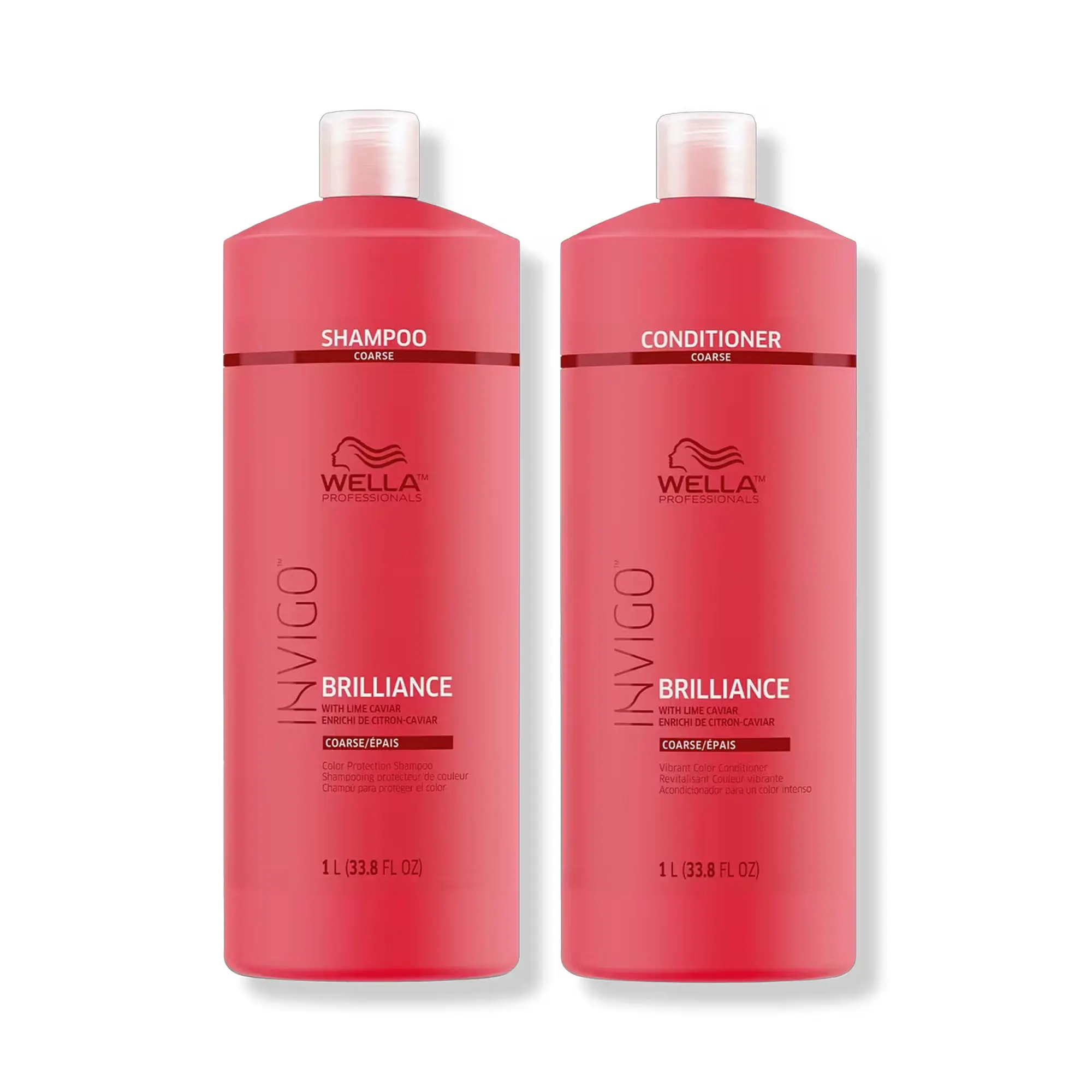 Wella Invigo Brilliance Shampoo & Conditioner Liter Duo for Coarse Colored Hair