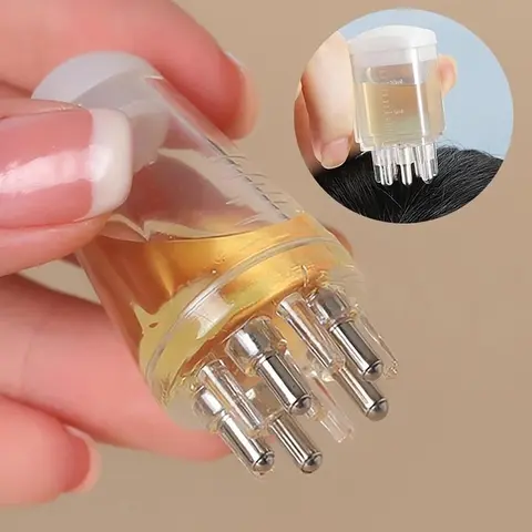 Liquid Hair Root Massage Comb, 1/2 Counts Scalp Massage Comb, Scalp Applicator Brush, Head Massage Brush for Men & Women, Body Care Tool