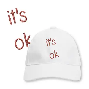 It’s Ok Hat, Embroidered Minimal Dad Hat, Mental Health Quote Cap, Simple Aesthetic Adjustable Hat for Women Men, Comfort Gift, Deal For You