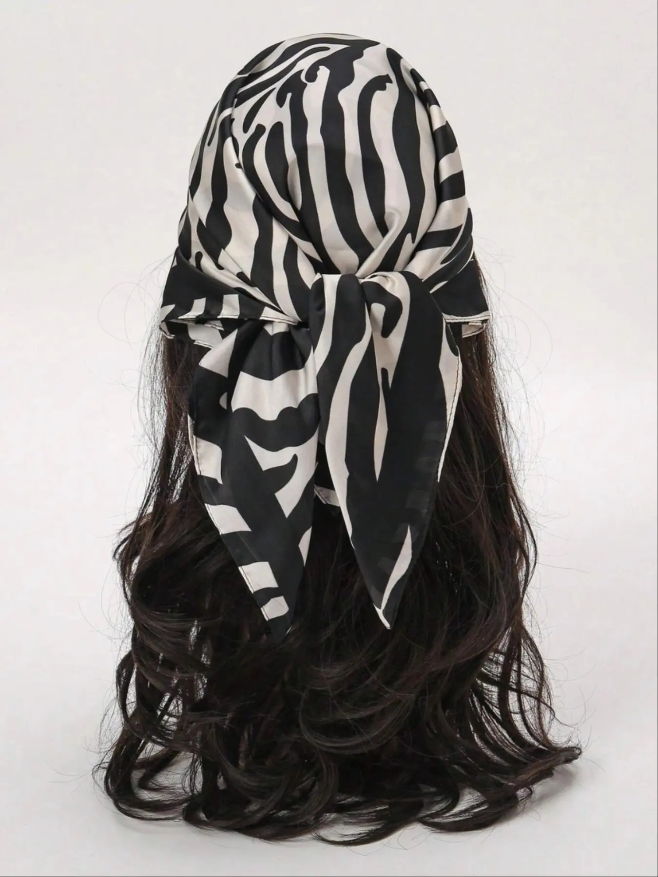 Women's Fashion Scarf for Hair, Zebra Print Satin Square Shawl, Stylish Accessory for Ladies, Perfect for Daily Wear & Special Occasions, Square Head Scarves