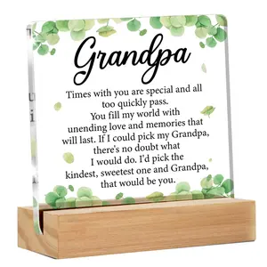 Grandpa Gifts Parents Gifts Grandpa Gifts from Grandchildren Female Grandchildren Grandchildren, Grandpa Plaque Gift Clear Desktop Decorative Signs Home Decoration Wooden Home Sign Home Decor Accessories