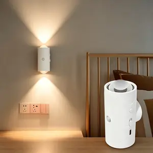 LED Smart Night Light with Motion Sensor, RGB Gradient Ambient Light, Adjustable Brightness, Magnetic Function, Ideal for Entryway, Bedside, Desk, Closet, Magnetic Wall Lamp, Adjustable RGB Lighting, Bedroom Led Lights