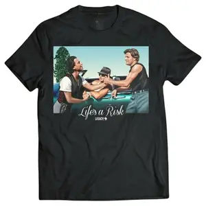 Life's A Risk T-Shirt Blood In Blood Out, Vatos Locos Forever Black T-Shirt,Chicano Outfits Shirt Streetwear Top graphic tee