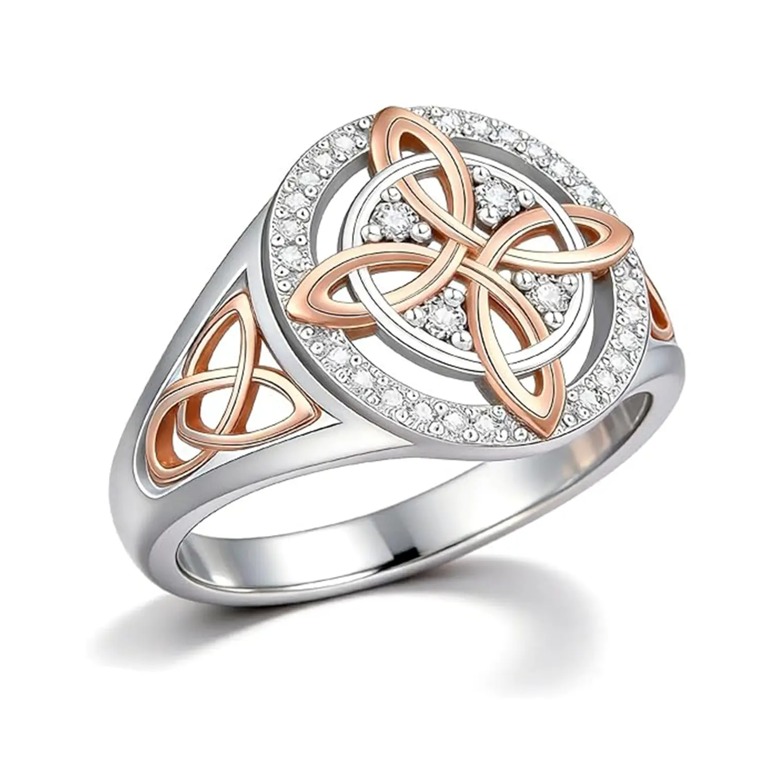 Women's Witch Protection Knot Ring, Retro Witch Return Knot Band with Sparkling Cubic Zirconia, Stylish Amulet Jewelry Gift for Ladies, Fashion Rings, Finger Jewelry
