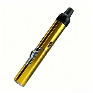 Gold Metal Windproof Camping Lighter No Butane Included, Refillable Jet Torch Lighter, Portable Pocket Lighter for Outdoor Hiking BBQ Campfire, Durable Luxury Design Butane-free
