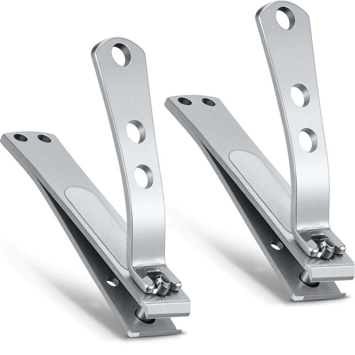 2 Pieces Nail Clipper for Thick Nails, Straight Edge Toenail Clippers, Stainless Steel Fingernail Cutters, Heavy Duty Large Wide Mouth Fingernail and Toenail Scissors for Men Women