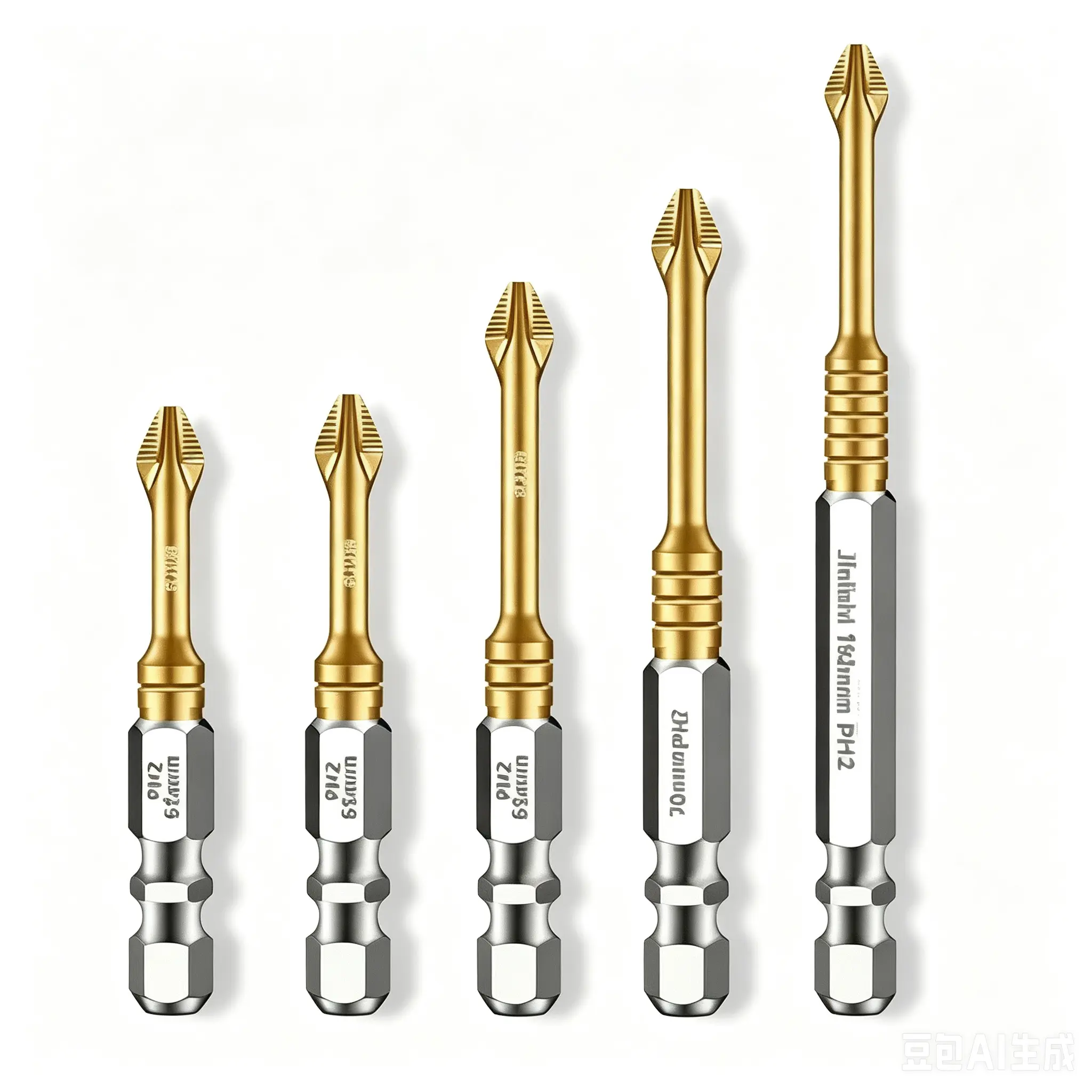 S8 Anti-Slip PH2 Screwdriver Bits, Titanium Nitride Coated Impact Cross Drill Bits, 1/4" Hex Shank High Hardness Magnetic Driver Bits