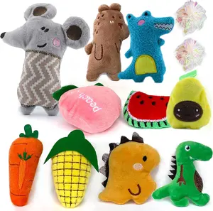 Interactive Cat Toy for Indoor Cats, Soft and Durable Crinkle Sound Catnip Toys, Catnip Filled Mouse Cat Teething Chew Toy (Pack of 12) (002, Large)