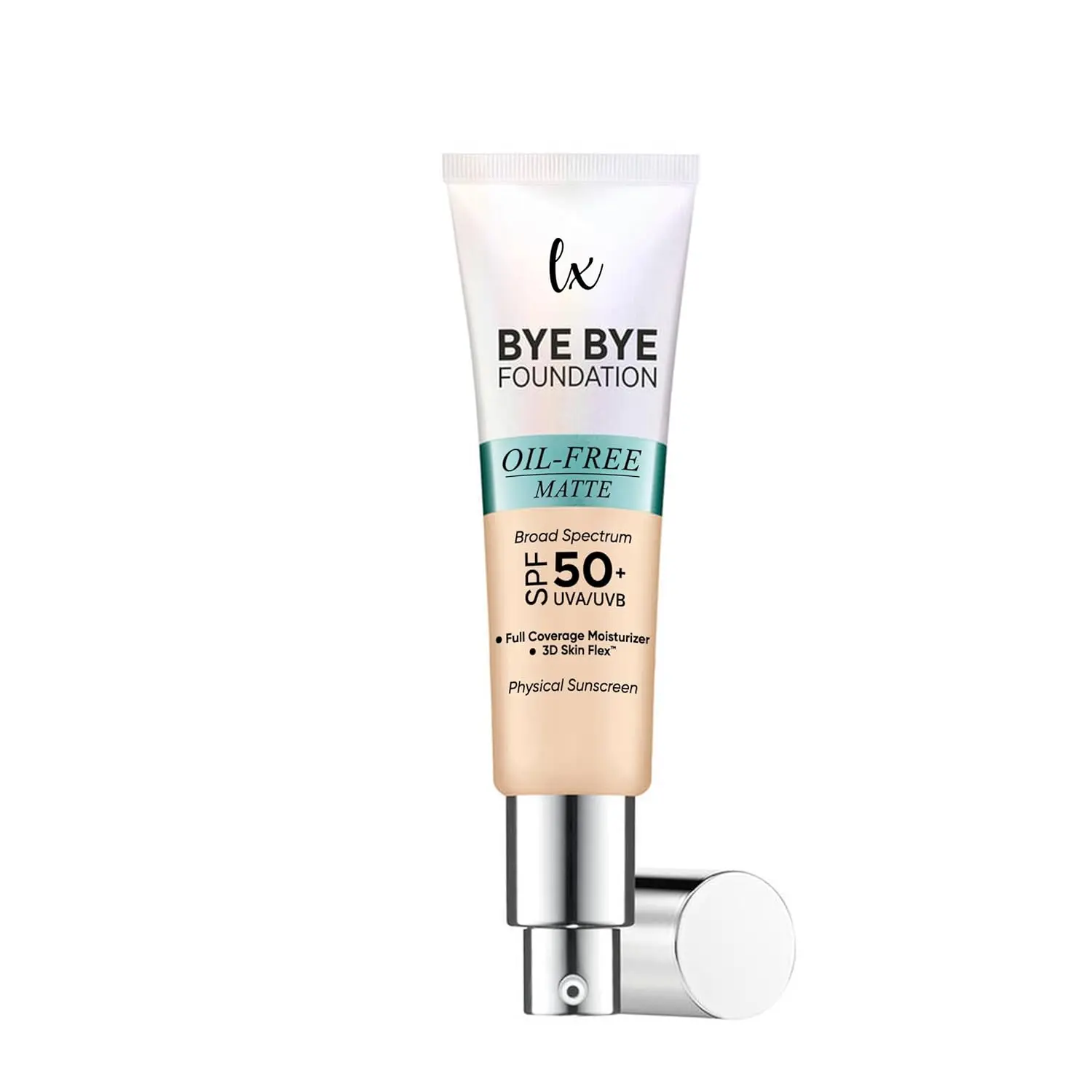 Summer Gift Lx Blend Bye Bye Foundation Oil Free Matte Coverage Moisturizer With SPF 50 1 FL OZ