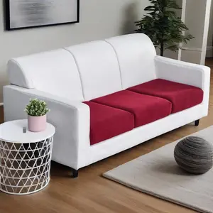 Three-Piece Plain Corn Fiber Elastic Sofa Cushion Covers, High Stretch, Universal Furniture Protection, Easy Replacement