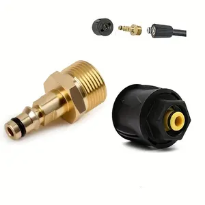High Pressure Washer Quick Connect Adapter, Brass Construction M22 14mm Hose Connector, Garden Hose Fittings, Water Gun and Hose Conversion, Fast Connection