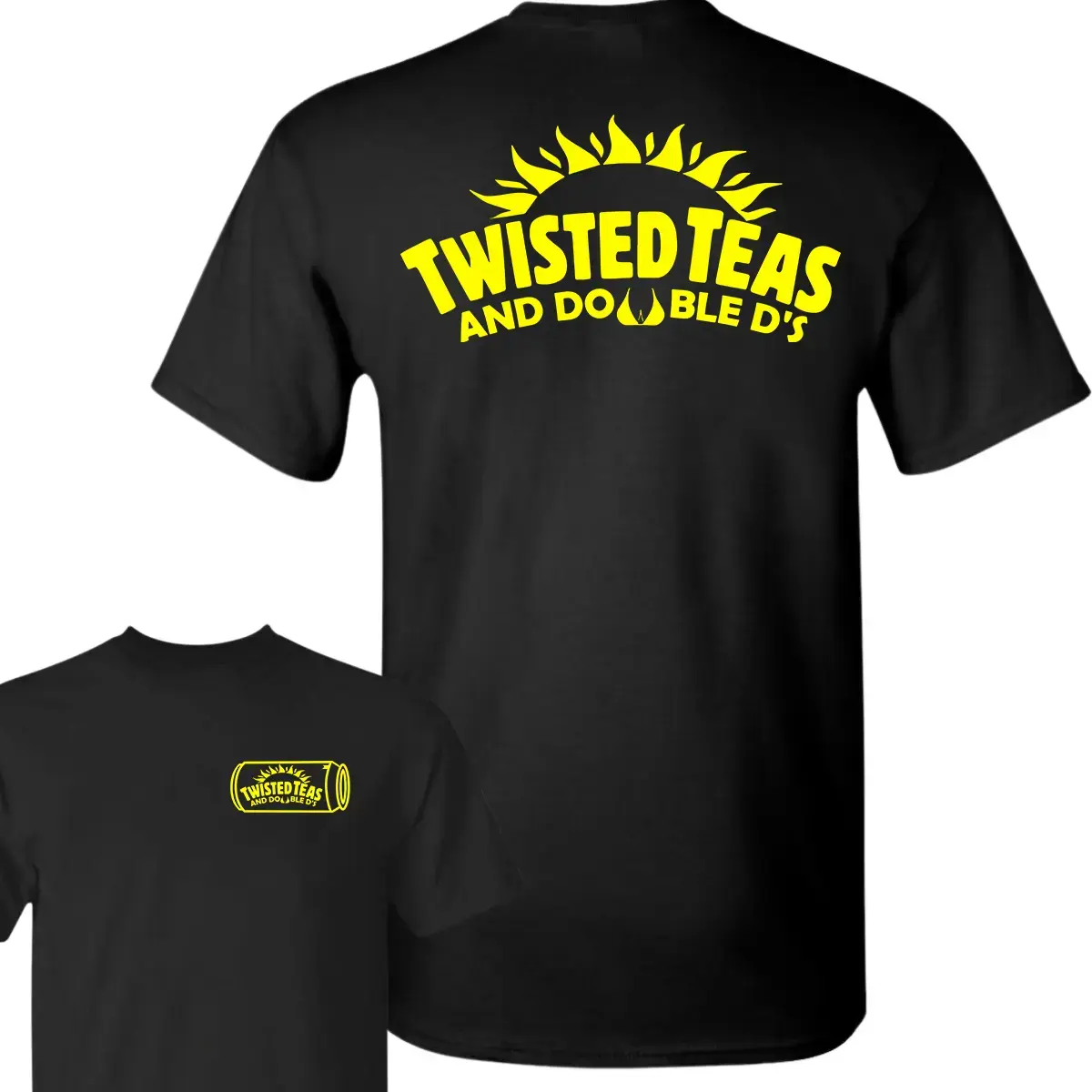 180g[100%cotton]Twisted Teas and Double D's T-Shirt – Full-Color Unisex Tee for Men & Women, Fun Drinking Shirt, Casual Cotton Party WearTop graphic tees men giftsgraphic t-shirts men's graphic tees Streetwear Classic Fabric Fathersdaygift Menswear