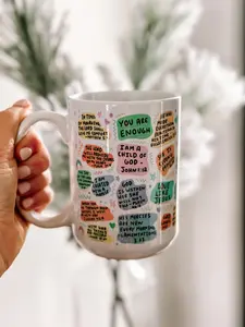 Bible Affirmation Mug, Christian Coffee Mug, Daily Affirmations Cup, Religious Gift for Her, Mental Health Awareness Mug, Best Friend Gift, 15 oz Ceramic Mug