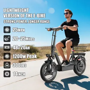 Pikabike K10 Electric Scooter Adults, 1200W Peak Motor, 48V 20Ah battery，20-40 Miles of Range Scooter with Seat, 25MPH Top Speed, Foldable Escooter with Rear Box/Basket for Pets and Cargo, Dual Suspension for Commuting