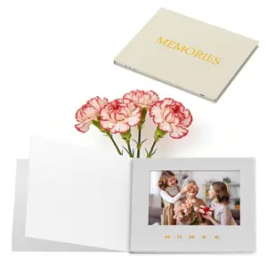 Luxury Linen Bound Video Book | Gold Foil Stamping | Up to 3 hours of video, 7” IPS Display, 4GB of memory & Rechargeable Battery