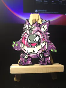 Mecha Ghastly Enamel Brooch Pin Vibrant