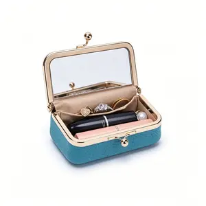 New Compact Portable Multi-Function Jewelry Box, Small Wallet for Rings, Necklaces, Earphones, Ideal for Storing Accessories, Jewelry Organizer