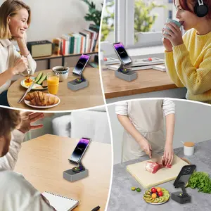 Multi-functional Bluetooth Audio Phone Holder - 1500mAh power, 360° folding, HD sound, non-slip base, easy to use, convenient for travel, suitable for home, outdoor