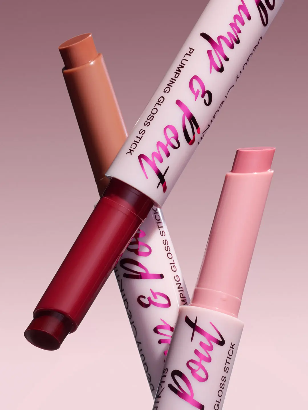 Beauty Creations Plump & Pout Lip Plumping Gloss Stick, Cosmetic, Hydrate, Lipgloss, Lip Care, Moisturizer, Lipstick, Glossy, Lip Plumper Gloss