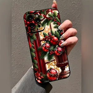A new Christmas-themed family decoration pattern creative best-selling phone case, suitable for iPhone X/XS/XS Max/11/12/13/14/15/16/17 Pro/16E/12/13 Mini, is a gift for friends, family, or yourself.