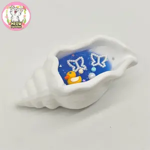 Listen to the Sea Pearl Conch Shell Food-Grade Silicone Handcrafted Squeeze Toy Stress Relief Toy