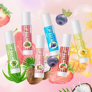 Buy One Get One Free, 6-Pack Fruit Flavor Lip Balm Set, Unisex Natural Gloss Moisturizing Lip Balm, Alcohol-Free, Suitable for All Skin Types