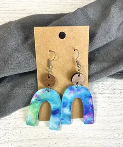 Handmade Arch Engraved Earrings - Simple & Elegant Style, Unique Craftsmanship, Perfect for Valentine's Day