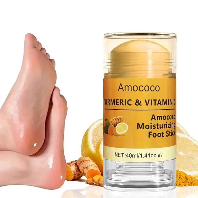 Turmeric Blend Vitamin C Hand & Foot Moisturizing Balm Stick - Alcohol-Free Adult Moisturizer, Hydrates, Locks in Moisture, Nourishes Dry Areas, Gentle, Skin-Friendly, Antioxidant Support, Cracked Care