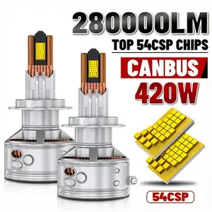 2pcs 400W H4 H7 LED Headlight H1 H11 H8 9005 HB3 9006 HB4 280000LM 9054 CSP Canbus 32 Copper Tube Car Lamp Turbo Fog Lamp 6000K 12V 24V