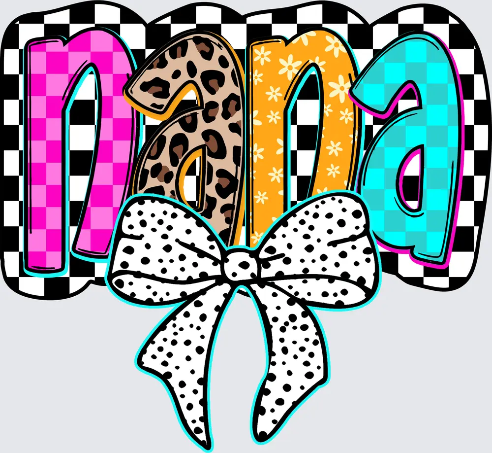 Nana Colorful Checkered Dalmatian Dots