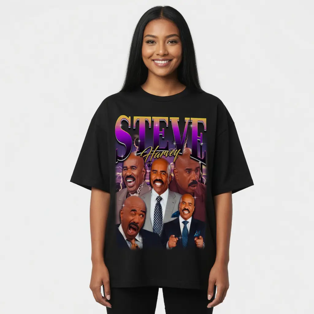 Vintage Steve Harvey T-Shirt, Retro Meme Graphic Tee, Funny TV Show Streetwear, Unisex Fan Shirt