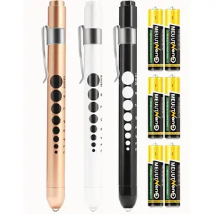3 Pack Pen Lights for Nurses with 6 Batteries – Medical Penlights Nurse Accessories for Work, Perfect Nursing Student Essentials Medical Supplies for Nurses Doctors EMT Trauma