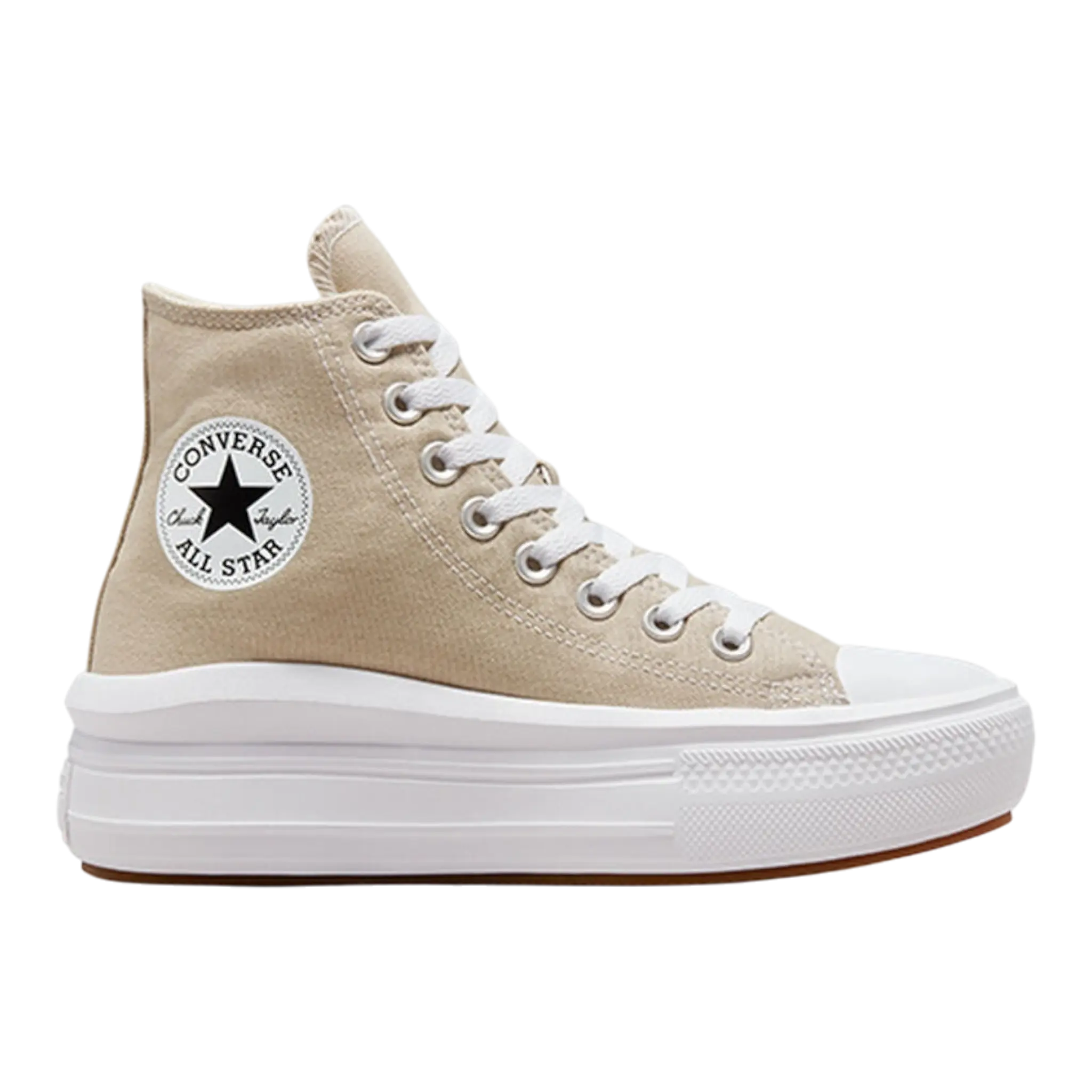 Converse Chuck Taylor All Star Move Platform High-Top Sneakers in Beach Stone | Women Platform High-Top