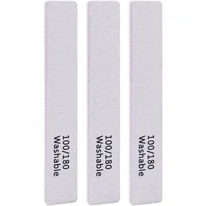 3PCS Professional Reusable Double-Sided 100/180 Grit Washable Nail File