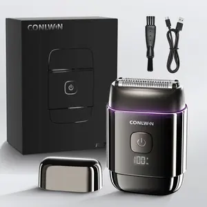 CONLWIN  Electric Foil Shaver for Men with 3D Floating Heads IPX7 Waterproof USB-C Charging 120-Day Battery Life UV-C Sterilization Auto Cleaning LED Display Compact Portable Design Perfect Father's Day Gift