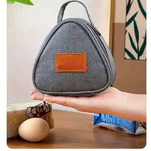 Triangle Oxford Insulated Durable Lunch Bag, Hand Washable Bento Box Holder, Large Capacity, Suitable for Work School Picnic, Fashion Design