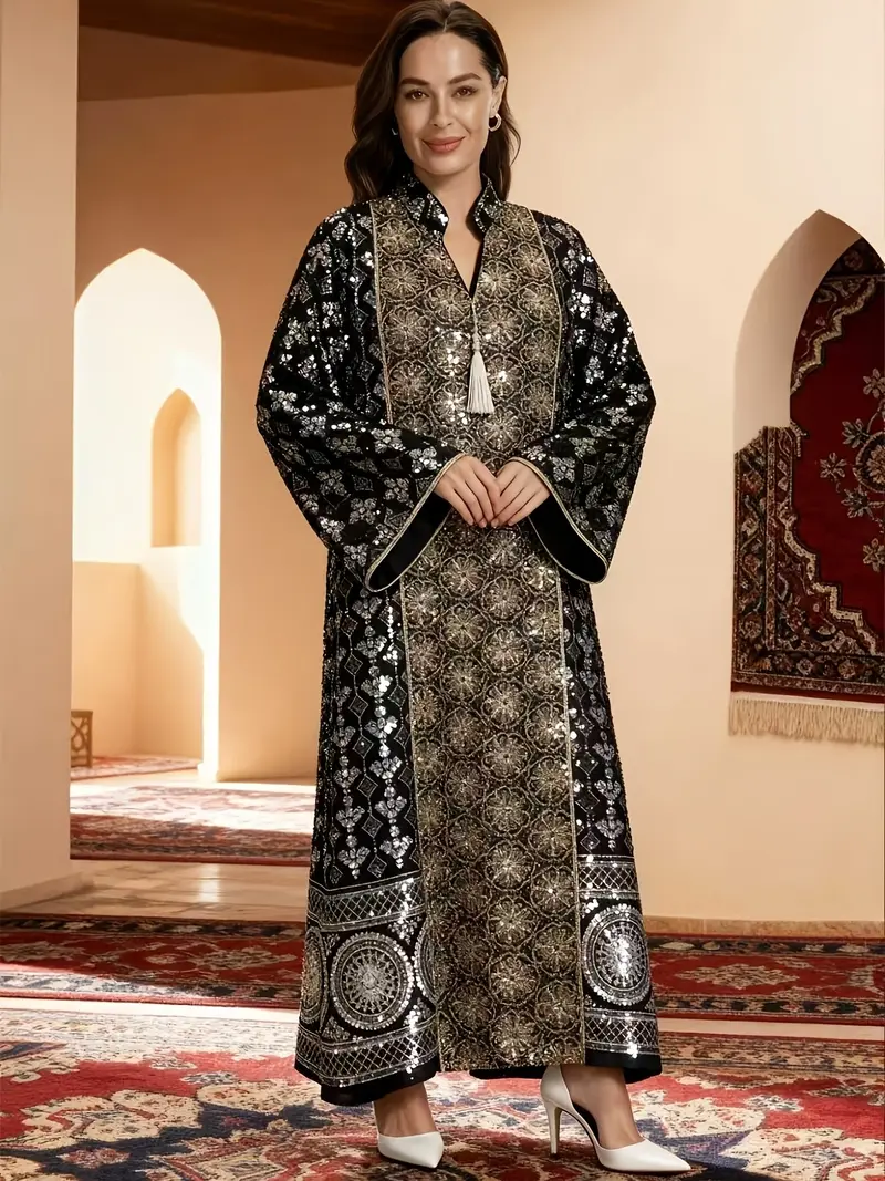 sachin and babi light blue dress Black Maxi Abaya Dress main image 1