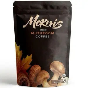 Mushroom Coffee 2000mg, Organic Instant Coffee with 6 Adaptogenic Mushrooms (Lion’s Mane & Turkey Tail), with MCT Oil & Coconut, for Focus, Energy, Digestion & Immune Support, 30 Servings Beverage Natural