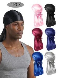 4pcs Men's Solid Color Elastic Silk Athletic Headbands, Breathable and Soft, Lightweight and Comfortable, Ideal for Running and Cycling