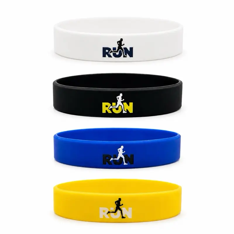 Pulex Motivational Runners Wristbands for Men Women & Teens Unisex Adult Bands 190mm 12mm Multiple Colors