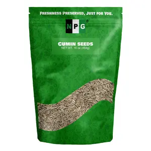 NPG Whole Cumin Seeds 16 Ounces, Raw All Natural Gluten Free Non-GMO, Whole Cumin Seed Bulk for Mediterranean and Southwest Asia Dishes Fiber Flavor