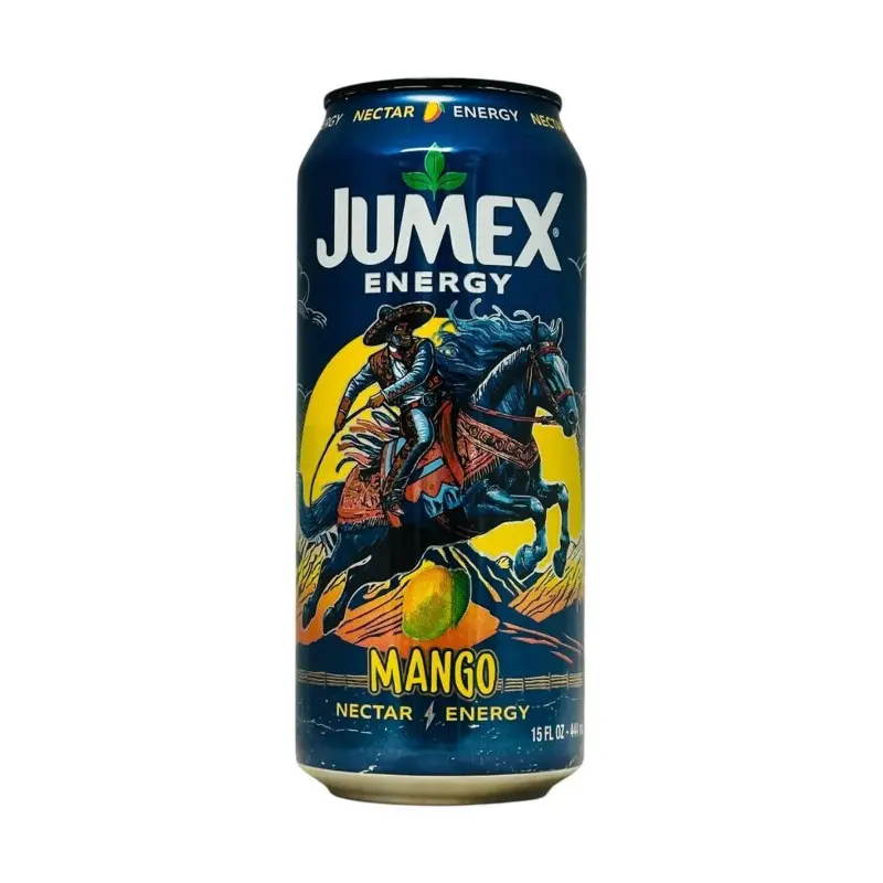 Jumex Mango Nectar Energy Drink - 6-Pack (15oz Each, Single Can Option), Bulk Multipack, Tropical Fruit Flavored Sports Beverage for Adults, On-the-Go Hydration, Energy Boosters