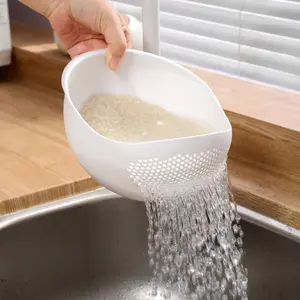 1pc, rice-washing drainage basket, rice-washing filter basket, creative rice-washing sieve, plastic strainer, Food Colander Kitchenware, household rice-washing basket, multi-functional rice-washing basin, kitchenware, kitchen gadgets