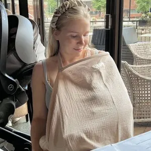 Double Layer Pure Cotton Baby Blanket, Outdoor Nursing Towel, Privacy Cover, Feeding Shawl, Breastfeeding Cape, Nursing Cloak, Nursing Accessories