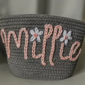 Personalized Rope Baskets!  (Read description on how to personalize) Room Laundry Organiser Gift