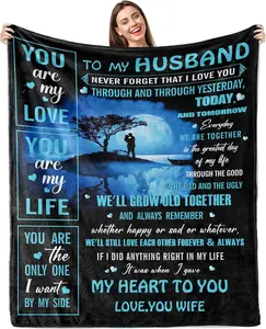Gifts for Husband Blanket, Husband Birthday Gift, Valentines Day Birthday Gifts for Husband, Best Husband Gifts from Wife, Romantic Anniversary Wedding Gifts for Him Husband, Top Husband Gifts